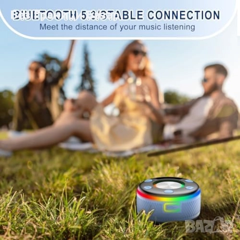 Нов Bluetooth 5.3 водоустойчив високоговорител с RGB и FM радио за баня музика, снимка 4 - Bluetooth тонколони - 52507983
