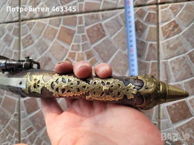арнаутски пистолет, пищов, кремъклия, евзалия, снимка 4 - Антикварни и старинни предмети - 49087454