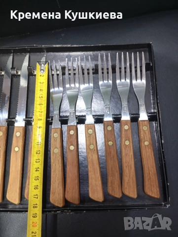 Стар комплект вилици с ножове , снимка 3 - Прибори за хранене, готвене и сервиране - 52446951