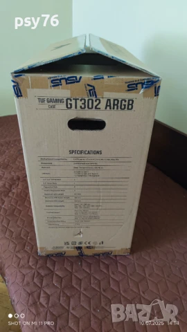 Кутия ASUS TUF GAMING GT302 TG ARGB BLACK Case, снимка 2 - Захранвания и кутии - 50975775