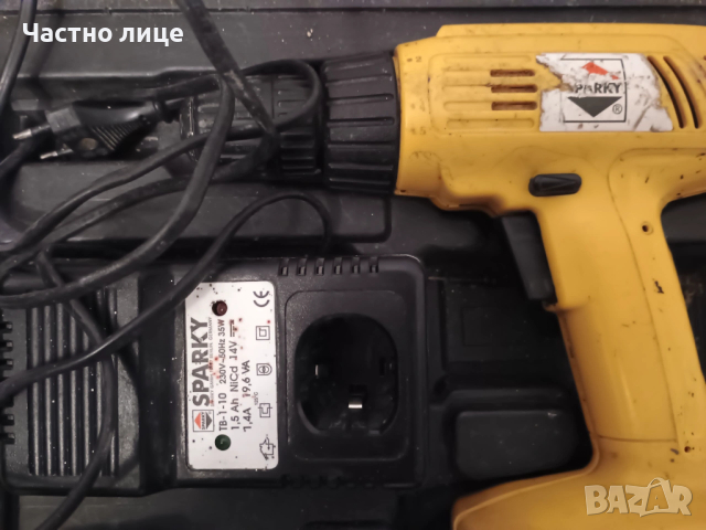 ПРОМОЦИЯ! Винтоверт SPARKY с куфар, работещo зарядно и батерии, за части на 12V, снимка 2 - Винтоверти - 53808116