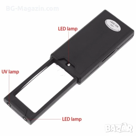 Джобна сгъваема ръчна лупа с LED осветление UV светлина за четене бижута фалшиви пари деца насекоми, снимка 8 - Други инструменти - 50919645