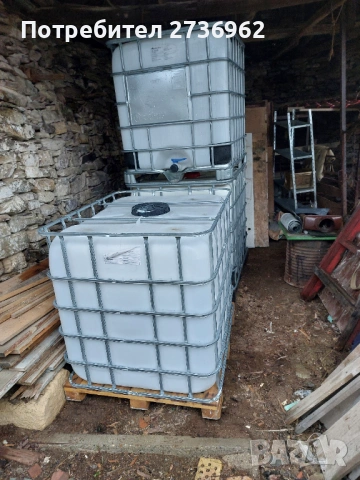 Бидони 1 тон цистерни 1000л контейнери бели, снимка 6 - Напояване - 53417014