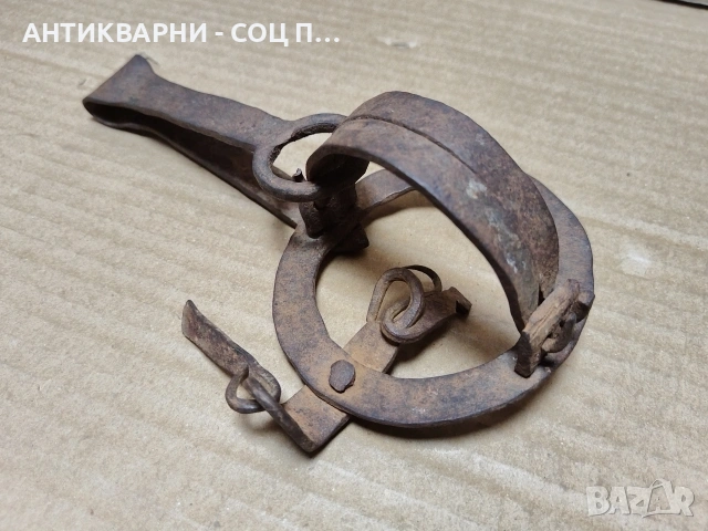 Стар Кован Малък Капан За Животни / НОМЕР 640., снимка 2 - Антикварни и старинни предмети - 53289168