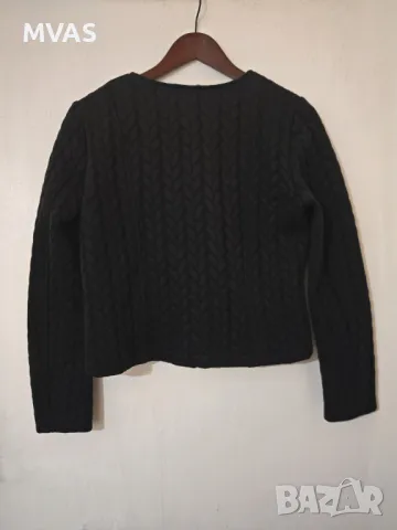 H&M дамско есенно черно яке от плат S М размер, снимка 2 - Якета - 50092437