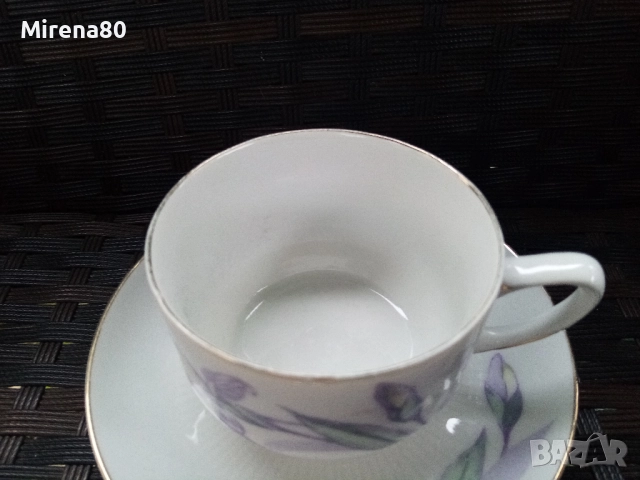 Антикварен баварски сервиз за чай, снимка 9 - Антикварни и старинни предмети - 52627598