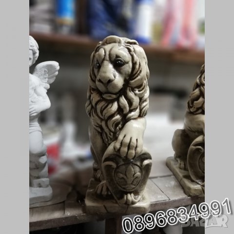 Лъв от Бетон Статуя Фигура за Декорация на Дом и Градина, снимка 4 - Градински мебели, декорация  - 35844975