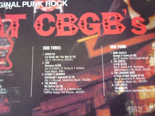 грамофонни плочи Original Punk Rock - live from the CBGB's club, NY, снимка 4 - Грамофонни плочи - 34787698
