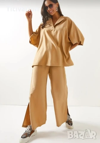 Бежов летен комплект , снимка 2 - Комплекти - 50661651