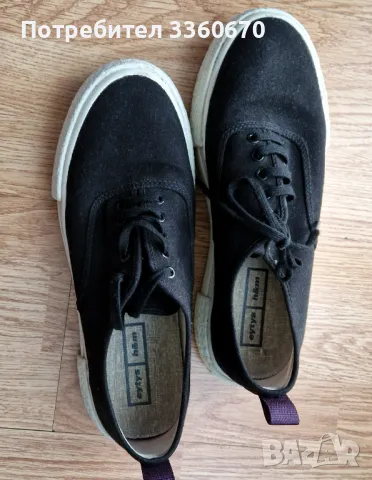 Обувки Eytys H&M Collaboration Platform Canvas Sneakers N43/44 / черни, снимка 5 - Ежедневни обувки - 48363526