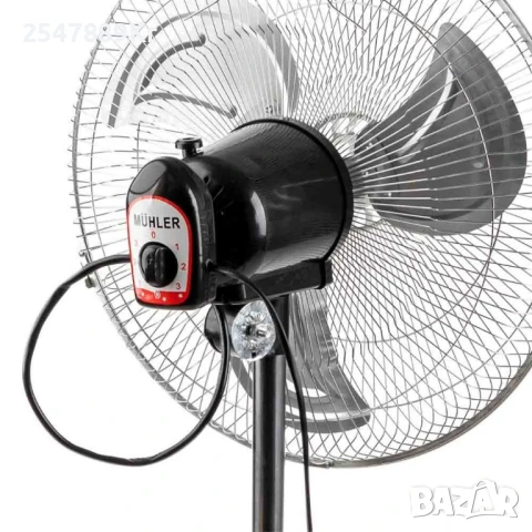 Вентилатор на стойка 16''Muhler FM-6136D 3in1, 50W, индустриален, на стойка, стена, под, снимка 1