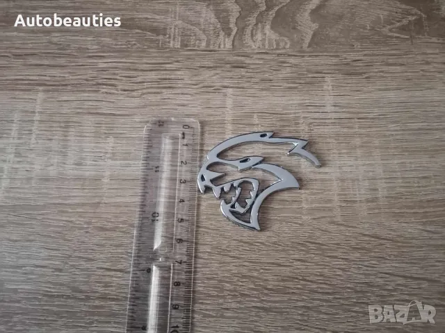 Hellcat лого сребриста емблема лява, снимка 3 - Аксесоари и консумативи - 47978282