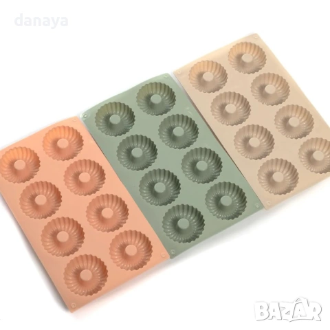 6336 Силиконова форма за къдрави понички донът, 8 гнезда, снимка 6 - Форми - 53150384
