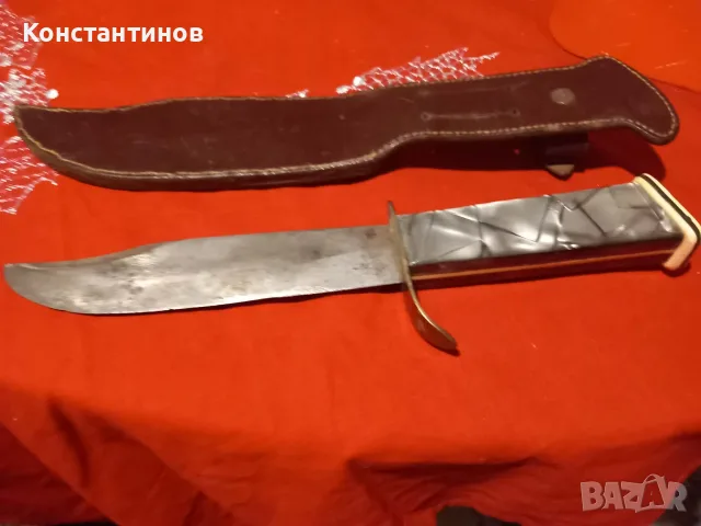 Сопотски нож с кожена кания, снимка 2 - Антикварни и старинни предмети - 55729507