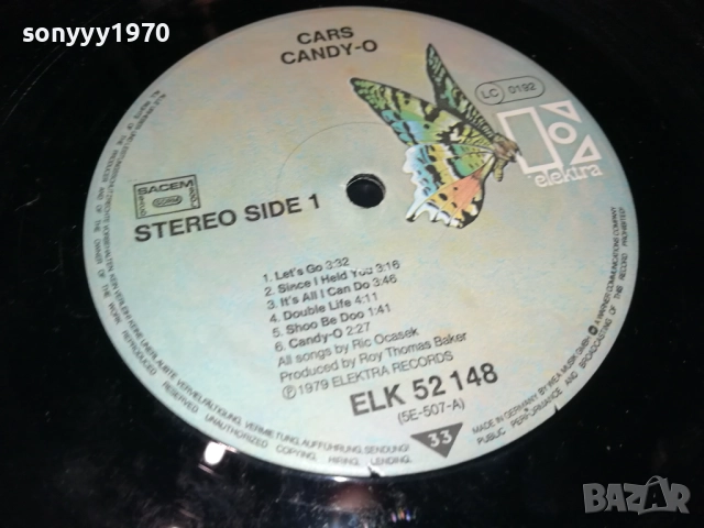 THE CARS-ВНОС АНГЛИЯ 1410251925, снимка 17 - Грамофонни плочи - 52055328