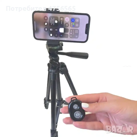 Трипод за телефон и камера 102 см с Bluetooth дистанционно, снимка 6 - Чанти, стативи, аксесоари - 53730320