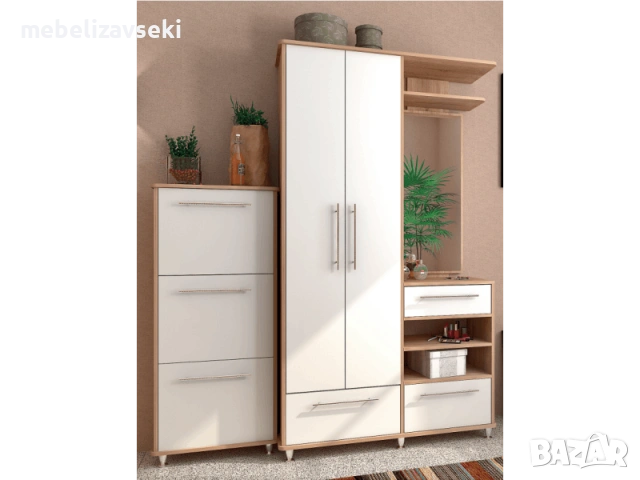 Ново! Портманто NIAGARA (дъб сонома/бяло), снимка 2 - Портманта - 33516399