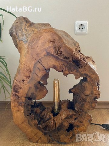 Ръчно изработена дизайнерска лампа от дърво. Арт. , снимка 3 - Други - 44191662