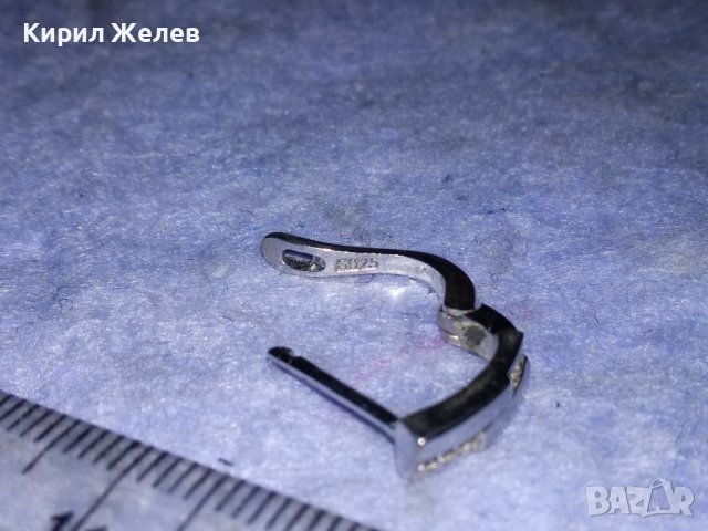 ЕЛЕГАНТА СРЕБЪРНА СКЪПОЦЕННА ФЕШЪН АРТ ОБЕЦА СРЕБРО 925 с БЯЛА ПОЗЛАТА и ФАСЕТИРАНИ ЦИРКОНИ 38249, снимка 6 - Обеци - 40920967