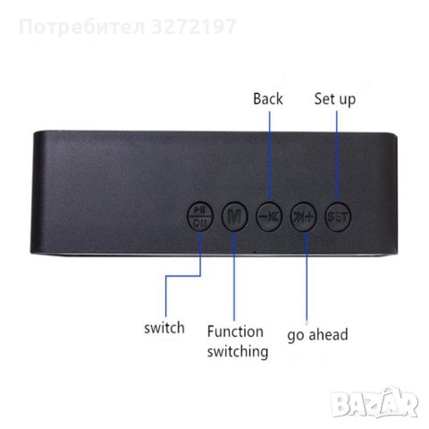 Безжичен LED огледален Bluetooth високоговорител,часовник,будилник,дата,радио и др. , снимка 4 - Bluetooth тонколони - 41015232
