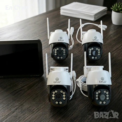 Комплект 4 камери HD с дисплей - интелигентно засичане на движение и сигурност, снимка 3 - Комплекти за видеонаблюдение - 53804493