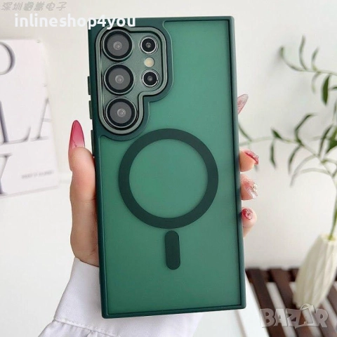 Матов MAGSAFE Кейс за Samsung Galaxy S24 Ultra, снимка 2 - Калъфи, кейсове - 51792932
