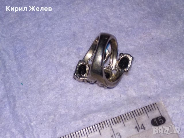 ПОСРЕБРЕН СКЪПОЦЕНЕН с ИСКРЯЩИ ЮВЕЛИРНО ФАСЕТИРАНИ ЦИРКОНИ и МАРКАЗИТИ АЖУРЕН АРТ ПРЪСТЕН 38649, снимка 8 - Пръстени - 41682676