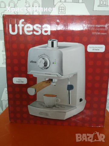Кафемашина Ufesa Кафе машина с ръкохватка ретро винтидж дизайн, снимка 6 - Кафемашини - 42621959