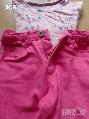 Розови дънки и две розови блузки