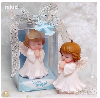 Ангел свещ украса декор за кръщене пита торта и др, снимка 3 - Други - 26330723