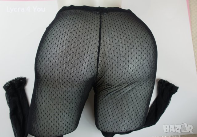 M/L VILA Clothes дамски черен тюлен клин с дантела на крачолите, снимка 3 - Клинове - 44341336