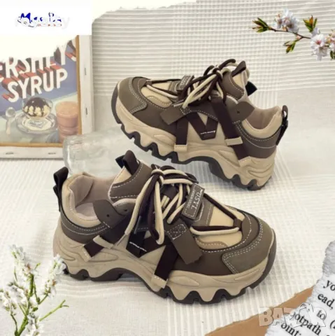 Дамски маратонки на платформа, снимка 3 - Маратонки - 49929636