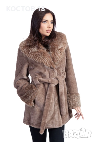 Зимно дамско пухено палто 4254 три цвята, снимка 5 - Якета - 52500729