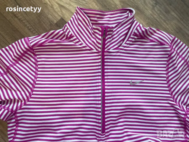 Лилава блуза на райе Nike, снимка 5 - Блузи с дълъг ръкав и пуловери - 49826830