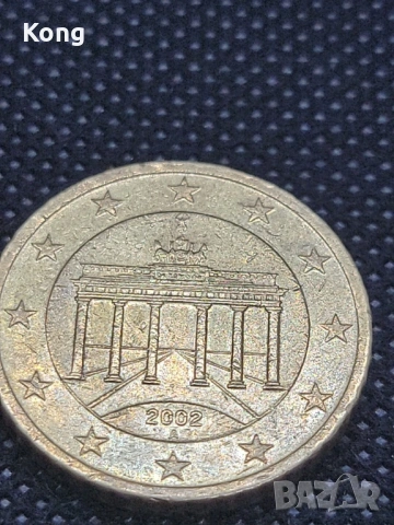 2002 г. Италианска монета от 50 евроцента  рядка колекционерска монета Евро Италия Euro