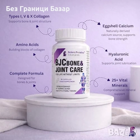 Нови 60 капсули Формула за кости и стави: Калций, Колаген, Хиалурон, 25+ минерала, снимка 5 - Хранителни добавки - 53569538