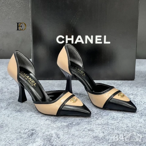 обувки на ток chanel, снимка 5 - Дамски обувки на ток - 51355935