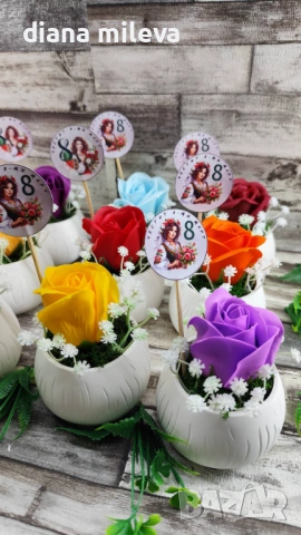 Бюджетни подаръчета със сапунени рози!!, снимка 11 - Декорация за дома - 53349312