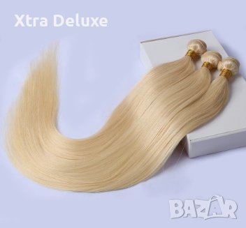 Екстеншън, 100% естествена коса за удължаване - слънчево русо - различни дължини, снимка 3 - Аксесоари за коса - 39103611