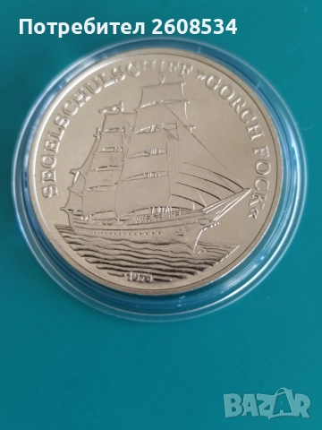 🚢⛵️ПЛАКЕТ ГЕРМАНИЯ 1976 ГОДИНА ВЕТРОХОДЕН КОРАБ⛵️🚢