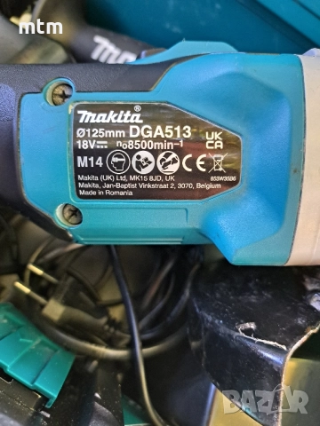 акумулаторен ъглошлайф макита 125мм DGA513, снимка 2 - Други инструменти - 52060072
