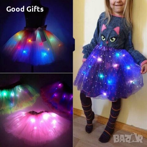 Светеща туту пола за деца с led светлини PRINCESS