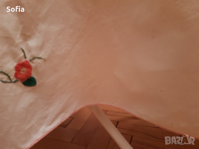 Старинни много голями покривки с апликации и ръчна бродерия-50-60те, снимка 6 - Антикварни и старинни предмети - 33883012