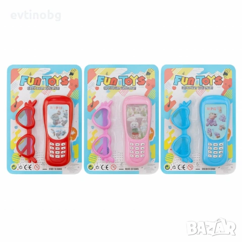 Детска музикална играчка – мобилен телефон с аксесоар очила, снимка 3 - Други - 53821054