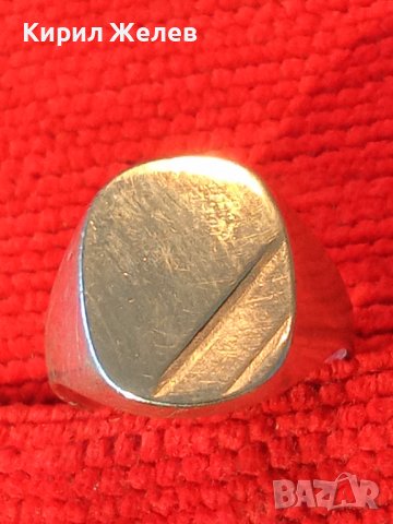 АРИСТОКРАТИЧЕН МАСИВЕН СРЕБЪРЕН ПРЪСТЕН ПОЛИРАНО до ОГЛЕДАЛЕН БЛЯСЪК СРЕБРО 925 РЪЧНА РАБОТА 38744, снимка 2 - Пръстени - 41741231