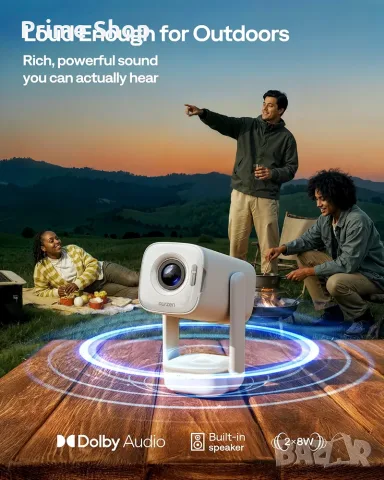 Преносим смарт проектор Aurzen D1 Air, Native 1080P, Dolby Audio, Двубандов Wi-Fi, USB-C захранване, снимка 5 - Плейъри, домашно кино, прожектори - 56077715