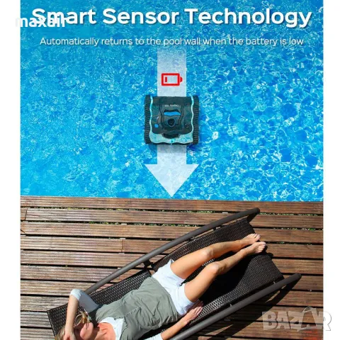 Безкабелен робот за басейни Wybot Osprey 700 (X100) * Гаранция 2 години * Безплатна доставка, снимка 4 - Други стоки за дома - 49696096