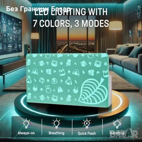 Нова Бърза Switch TV Dock 4K HDMI Зарядно с 7 LED цвята USB станция, снимка 3 - Друга електроника - 49396200