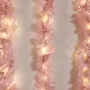 GUOCHENG Cherry Blossom Curtain Lights, 10 х 1 м висящи гирлянди, дистанционно, USB, розови, снимка 2