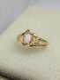 Нов 14К златен пръстен с естествени опал и бял топаз, 2.67 гр 480 лв, снимка 1